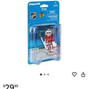 Playmobil NHL Hockey Player Action Figure - Red and White
